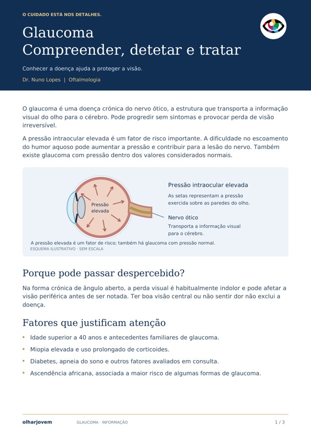 Capa do documento Compreender o glaucoma